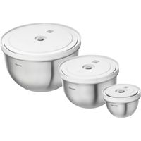 Lot de bols S/M/L / 3 pièces, Acier inoxydable Argent - Visuel 0